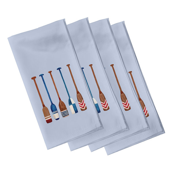 Highland Dunes Set Of 4 Oar Multi Painted Cloth Napkins Wayfair.co.uk